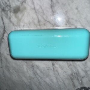 Tiffany & Co. Aqua Eyeglass Case with eyeglass pouch and cleaning cloth